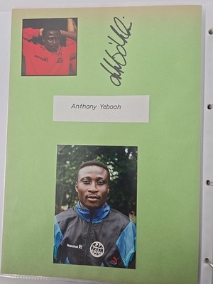 ANTHONY YEBOAH  XXL Autogramm Signiert Autograph Signed Original A4 