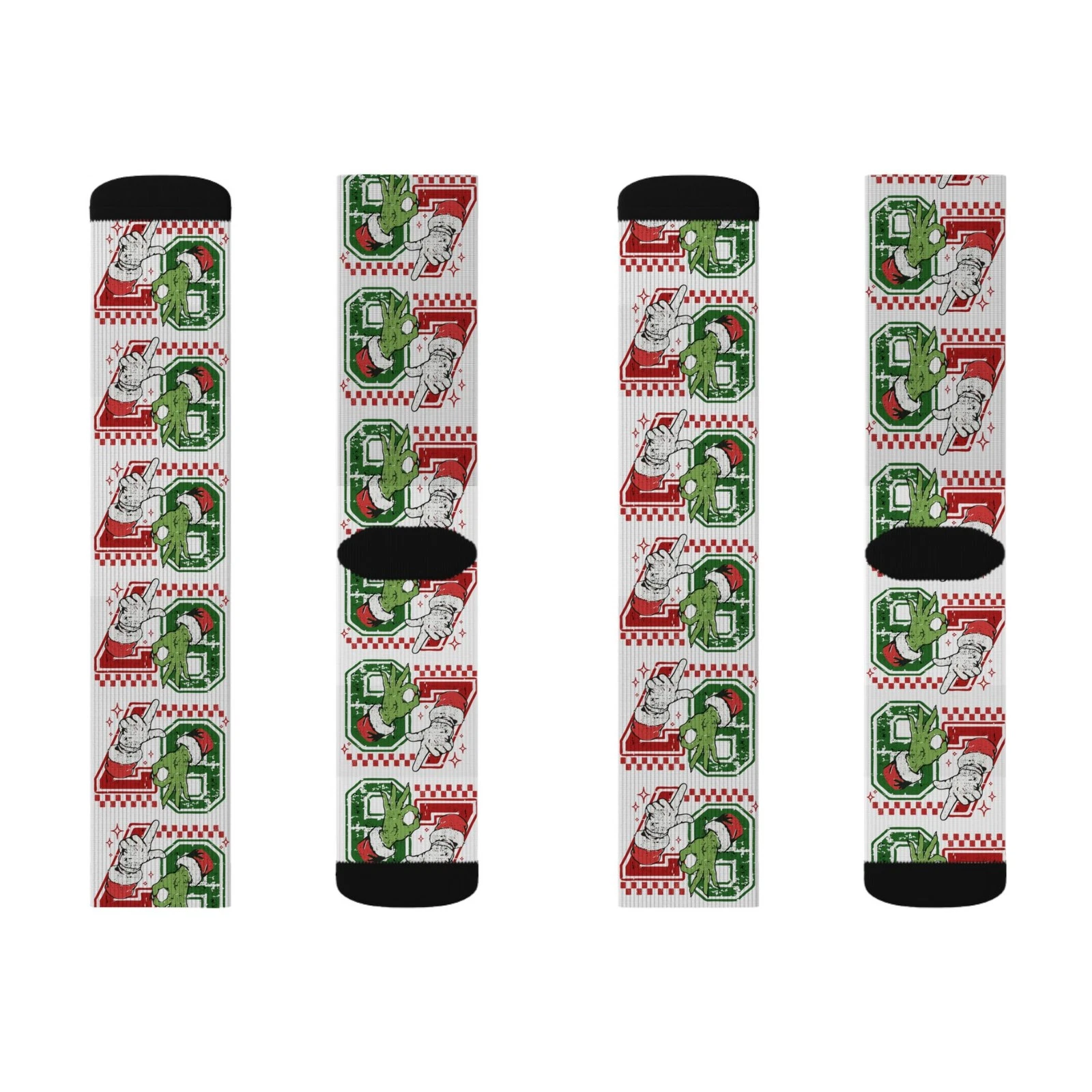67 Pattern Sublimation Socks | Christmas Holiday Crew Socks