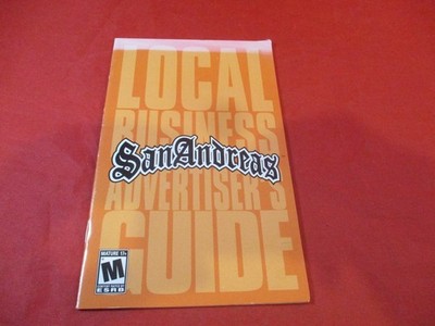 Grand Theft Auto San Andreas Playstation 2 PS2 Instruction Manual Booklet ONLY