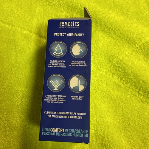 HoMedics Total Comfort Personal Ultrasonic Humidifier Rechargeable UHE-CMP15-WT - Picture 5 of 6