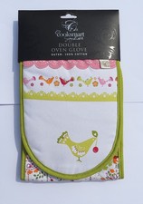 Cooksmart Signature Bird "Time For Tea" Double Oven Gloves