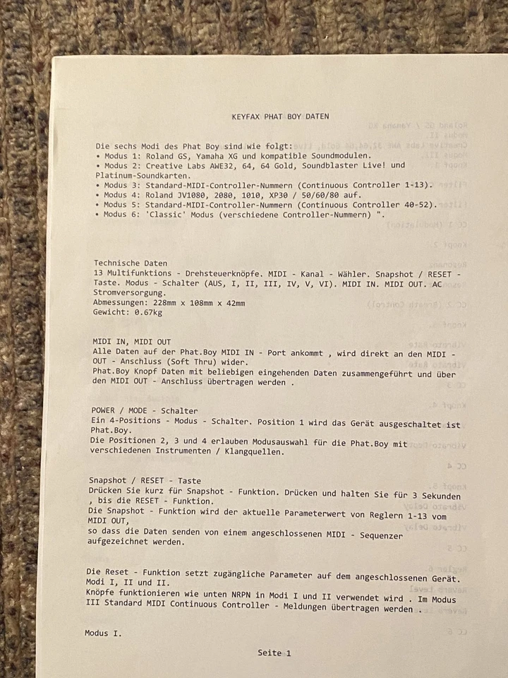 KEYFAX PHAT BOY MIDI CONTROLLER - Bild 4 von 4