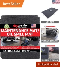 Eco-Friendly 60" x 72" Absorbent Garage Mat - Slip-Resistant & Stain Resistant