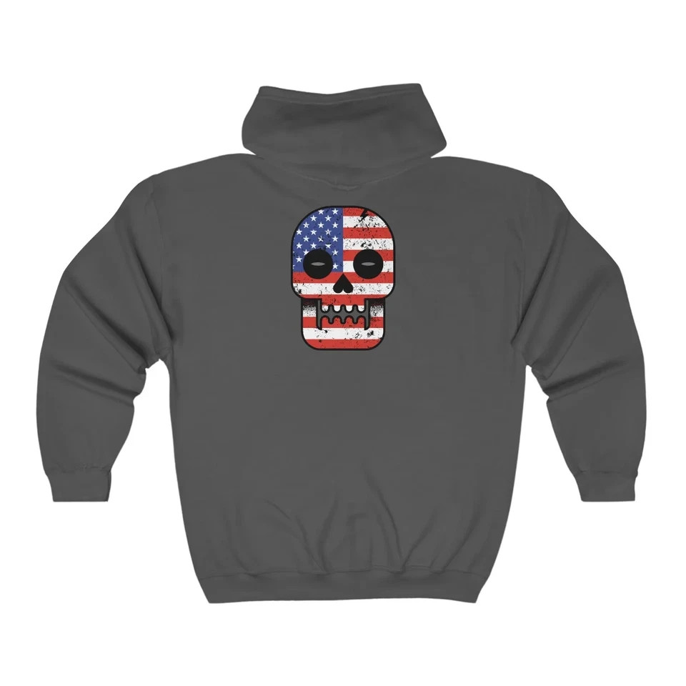 Zip-Up Streetwear Hoodie for Men: Classic Fit, Featuring a Bold Back Graphic