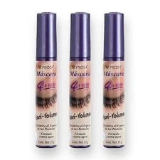 Prosa 4 IN 1 Maxi-Volume Mascara by Prosa (3 Pack), Lightweight Makeup Net Wt.