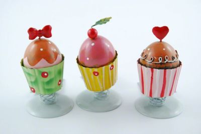 Gisela Graham Cupcake Wobbler Metall Weihnachtsschmuck Christbaumschmuck XMAS
