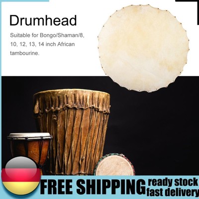 Drum Head Round African Drum Goatskin Head Percussion Drum Parts Accessories