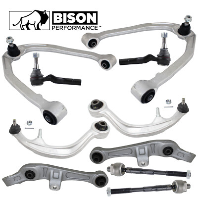 Bison Performance 10pcs Front Control Arm Tie Rod End Kit For G35 350Z