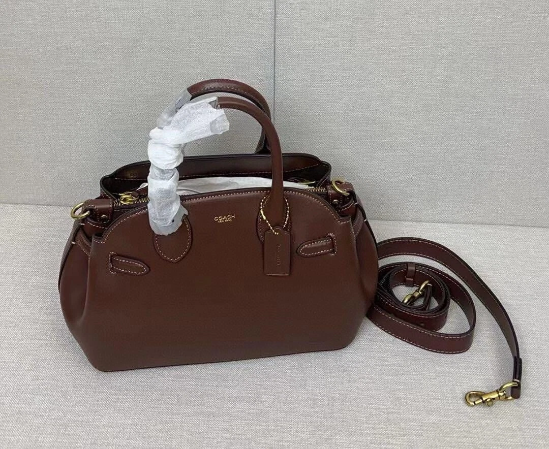 Borsa da trasporto Coach Empire 26 CU066 pietra scura caffè nuova uscita