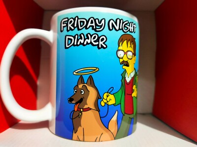 RAR - FREITAGABEND ABENDESSEN SIMPSONS KARIKATUR Tee Kaffee Becher Geburtstag Geschenk Jim 