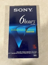 Sony T-120VE 6Hours 6HR VHS Premium Grade Brand New NIB 246m Recordable Video