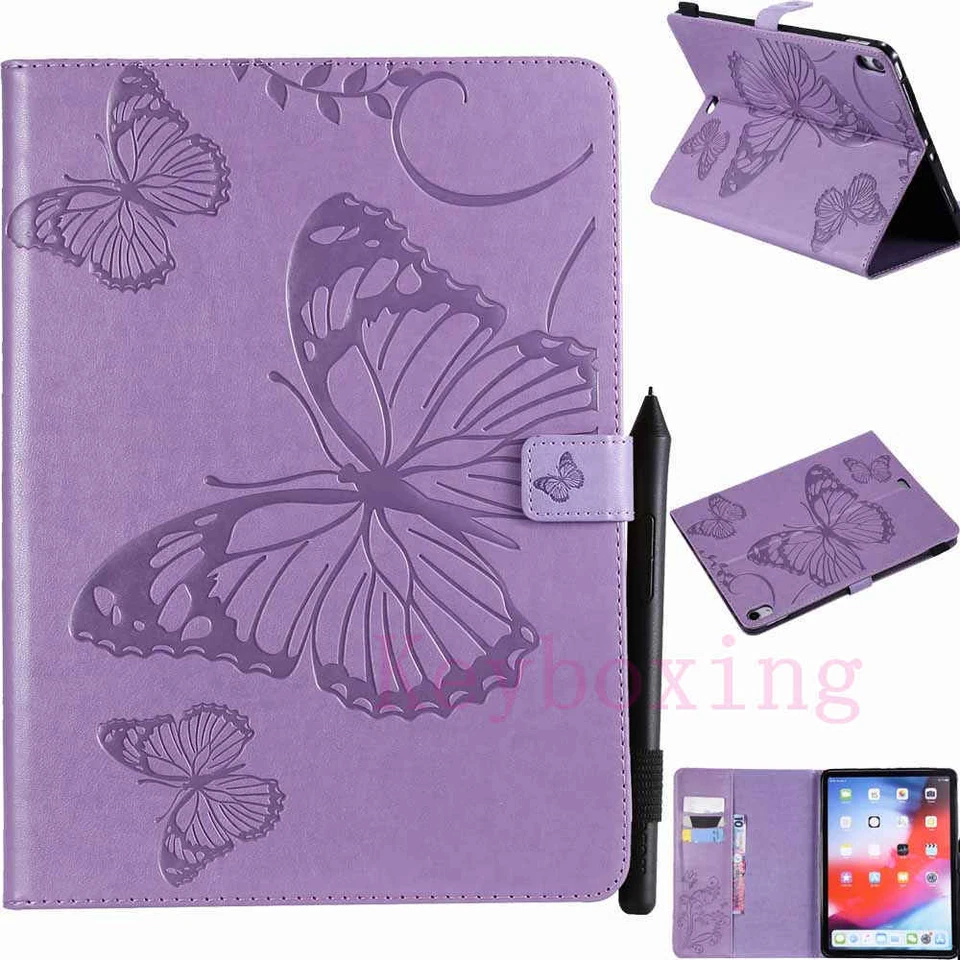 Embossed Smart Flip Leather Stand Case Cover For iPad 5th 6th Gen/Mini/Air/Pro - Image 3 of 4