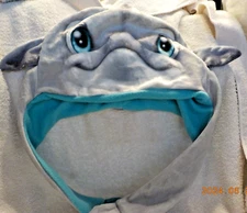 Kipp Brothers Fuzzy Wuzzy Head Huggeez Dolphin Themed hat w/ attached scarf