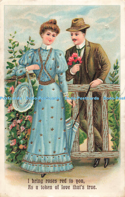 R195868 Ich bringe dir Rosen rot als Liebeszeichen das ist wahr Serie 180 1907