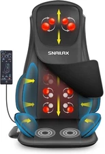 Shiatsu Back Massager with Heat -Deep Kneading Massage Chair Pad with Adjustable