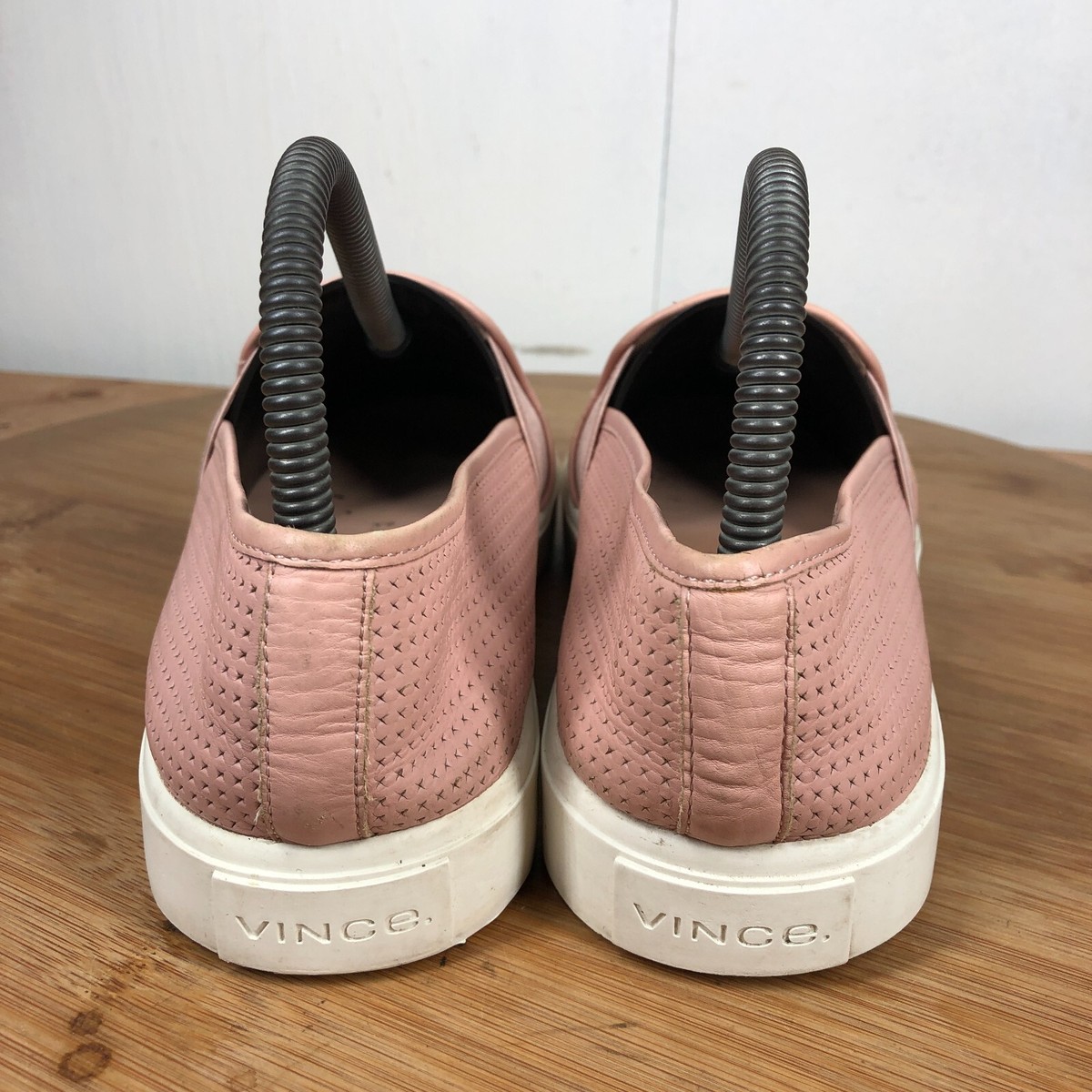 Vince. RARE Blair Leather Slip-On Sneakers Loafers in Blush Pink Vince Blair Perforated Leather Slip-On Sneakers | Saks Fifth  main image 4