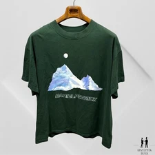 Daniel Patrick Embroidered Green  T Shirt Mens L Los Angeles Mountain Green