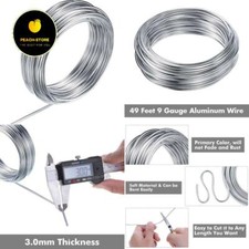 Aluminum Wire, Anezus 3mm 50FT Bendable Metal Wire Sculpting Aluminum Wire for J
