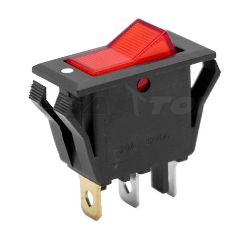 5 PEZZI NERO Pulsante SPST On/off Interruttore A Bilanciere Rotondo AC