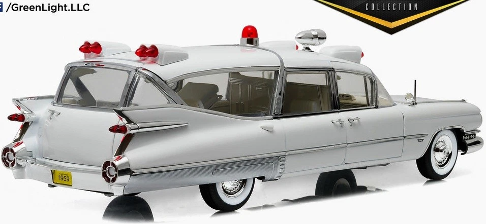 1959 Cadillac Ambulance WHITE  1:18  18004 - Image 3 of 3