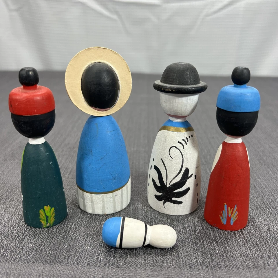 Mogens Danish Hand-Painted Wooden Nativity Set Christmas Decor Denmark Vintage - Image 4 of 4