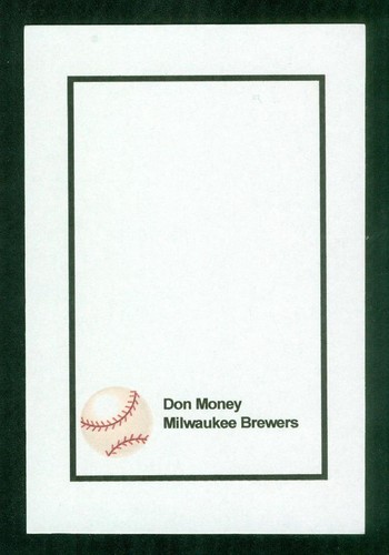 #0559, 4" x 6" Photo Card, Signed-Autographed, Don Money, Milwaukee Brewers - Picture 2 of 2