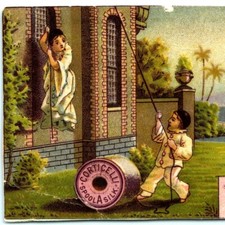 1881 Corticelli Spool Silk Florence Knitting Advertising Victorian Trade Card MA