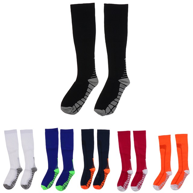 Unisex Football Plain Long Sock Sports Knee High Hockey Soccer