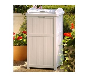 New Hideaway Patio Kitchen Garden Deck Resin Trash Can Garbage Bin