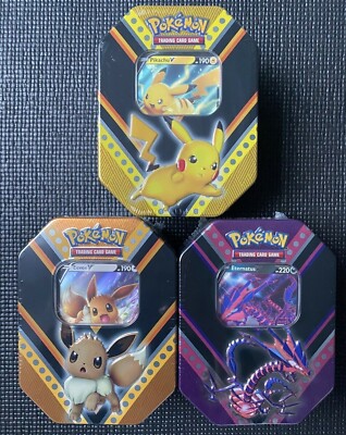 3x BRAND NEW FACTORY SEALED Pokemon TCG Pikachu, Eevee, Eternatus