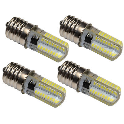 4-Pack E17 Base Silicone Crystal LED Bulb Cool White for GE Microwave Light