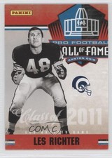 2011 Panini Timeless Treasures Hall of Fame Class Les Richter #12 HOF 0l2