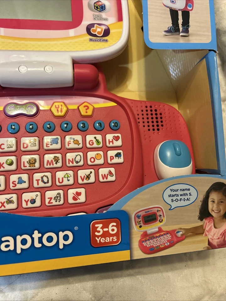 RARE VTECH PINK TOTE &GO LAPTOP EDUCATIONAL COMPUTER TOY - Image 4 of 4