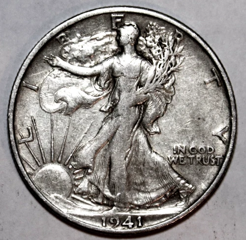 1941-S Walking Liberty Silver Half Dollar - XF+ - #2552-300