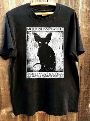 Motionless In White Rock band Black Cat Graphic Short Sleeve T shirt NH27982