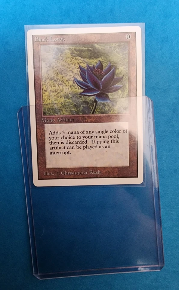 Tarjeta Black Lotus Excelente Proxy Borde Blanco Sin Clasificar Foto 3 de 3