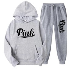 Men Women Tracksuit 2PCS Set Hoodie Sweatshirt  Pants Sportswear Autumn Winter