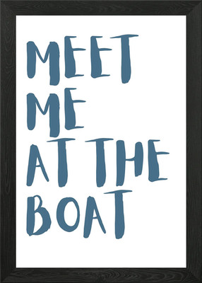 Meet Me at the Boat Gerahmtes Wandbild Poster Leinwanddruck Bild