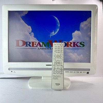 Toshiba 19LV50KW 19'' LCD TV DVD Combo HDMI White   Tested & Working