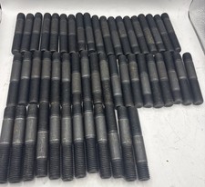 Lot of 50 M16-2.0 x 100mm Double Ended Threaded Studs Steel Plain Metric