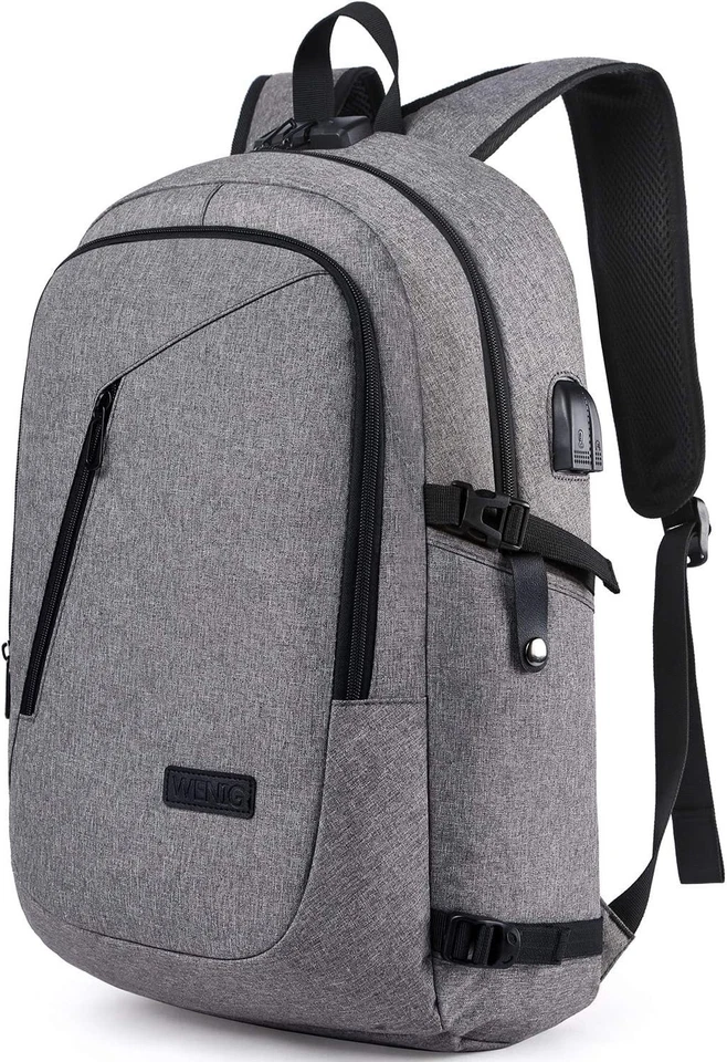 Sac à Dos de Voyage 17 Pouces Antivol USB, Imperméable - Idéal pour Étudiants - Photo 2/4