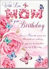 With Love MOM Birthday Card lovely verse
