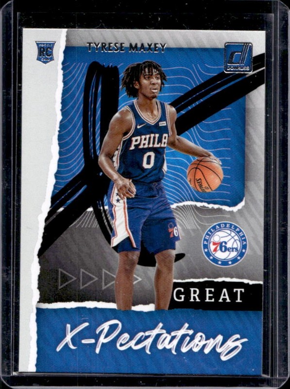 2020-21 Panini Donruss Tyrese Maxey Great X Pectations RC Rookie #21 76ers