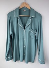 Eberjey Size S Gisele Modal Tencel Long Sleeve Pajama Shirt Green