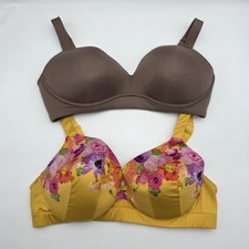 Cacique 42DD Bra Floral Underwire Full Coverage Intimates Lot of 2 READ