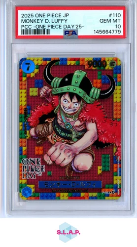 MONKEY D. LUFFY ONE PIECE P-110 2025 PCC ONE PIECE DAY 25 PROMO JAPANESE PSA 10