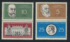 GDR Berlin Charity and Humboldt University Berlin Pairs 1960 MNH SG#E527=E531
