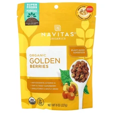 Navitas Organics Organic Golden Berries 8 oz 227 g B Corp, BPA-Free,