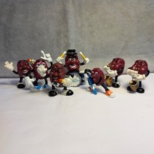 Lot of 7 Vintage California Raisins Band Figures Figurines Toys PVC 1987-1988