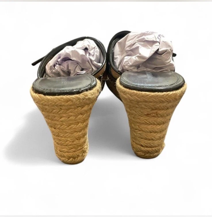 Sandalias alpargata de cuña de cuero a cuadros Burberry Nova para mujer Foto 4 de 4